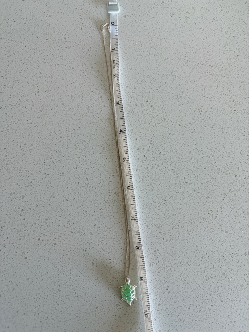 Green Jade Turtle Pendant Necklace in Sterling Silver - Picture 8 of 8